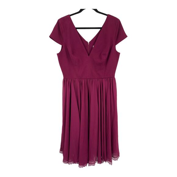 Dress the Population dress Corey Chiffon Fit & Flare Cocktail X-Large XL - Picture 1 of 4